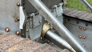 Armortek 1/6 scale WW1 Mark IV tank model: close-up of the hull roof rails and brass fittings