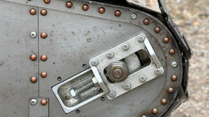 Armortek 1/6 scale WW1 Mark IV tank model: close-up of the riveted front horn and track fitting