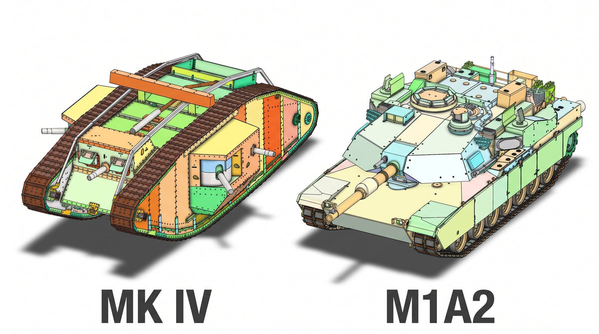 The Mark IV returns and the M1A2 Abrams arrives: two 1:6 scale metal kits for 2027
