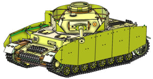 3D-Konstruktionszeichnung des Armortek Bausatzes Panzer IV Ausf. H im Maßstab 1:6