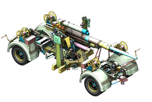 Dessin de conception 3D du kit Armortek à l'échelle 1:6 du canon Flak 88/36